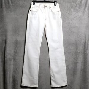 Rails Jeans Womens 25 White The Sunset High Rise Slim Flare Denim Stretch Casual